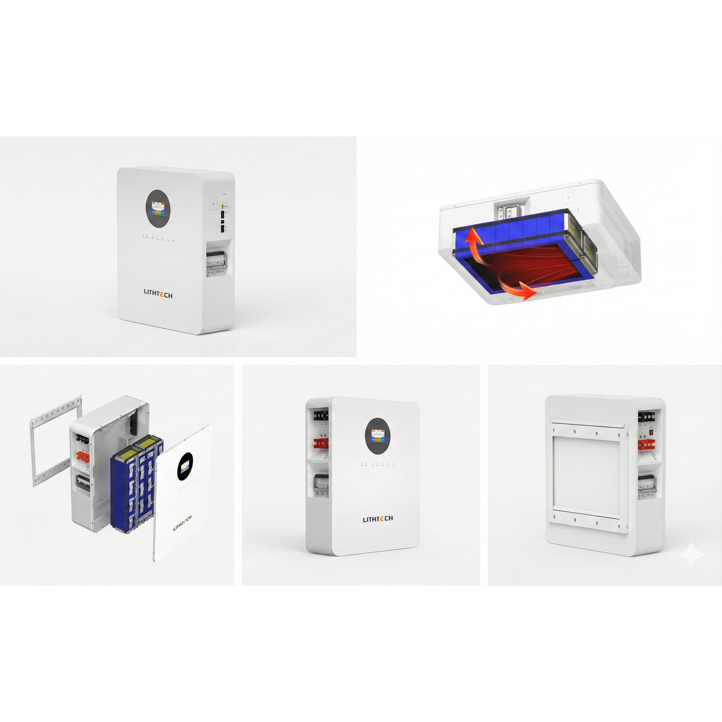 LITHTECH TR4000WX Thuisbatterij (5.12kWh) β Ultra-dun Wandmodel